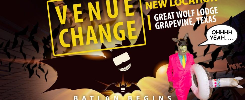 BATLAN BEGINS GRAPHICS venue change