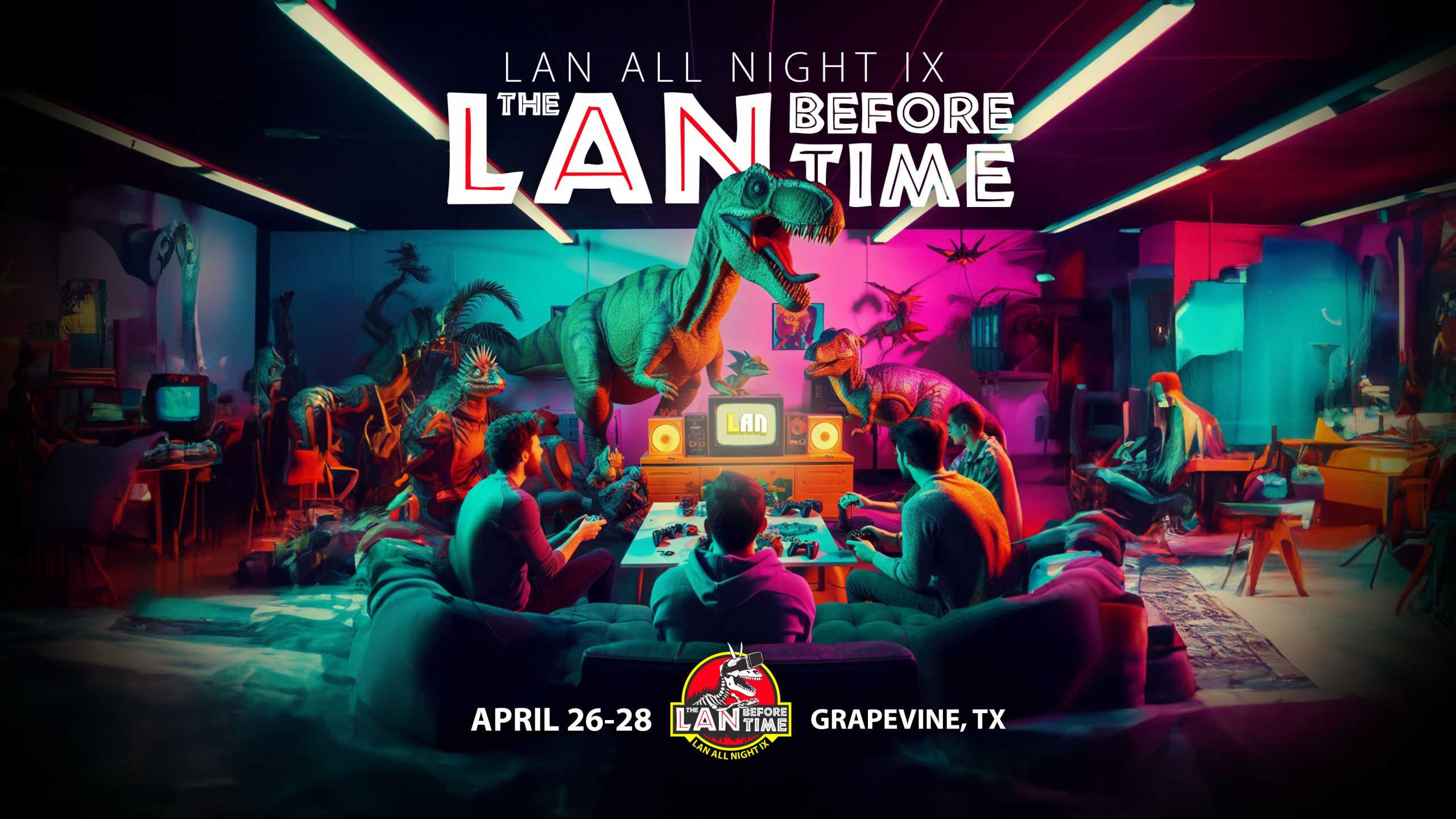 LAN Before Time - Art Graphic - title