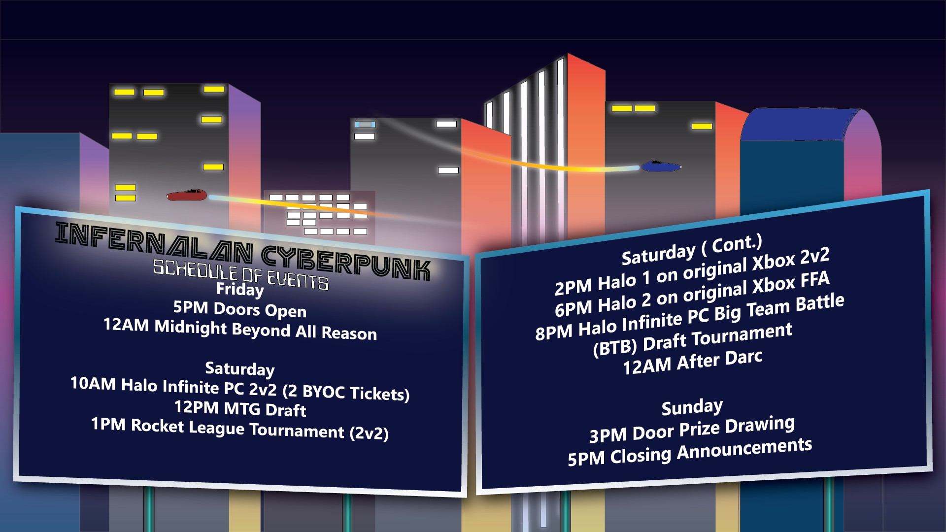 Infernalan Cyberpunk 2025 Schedule