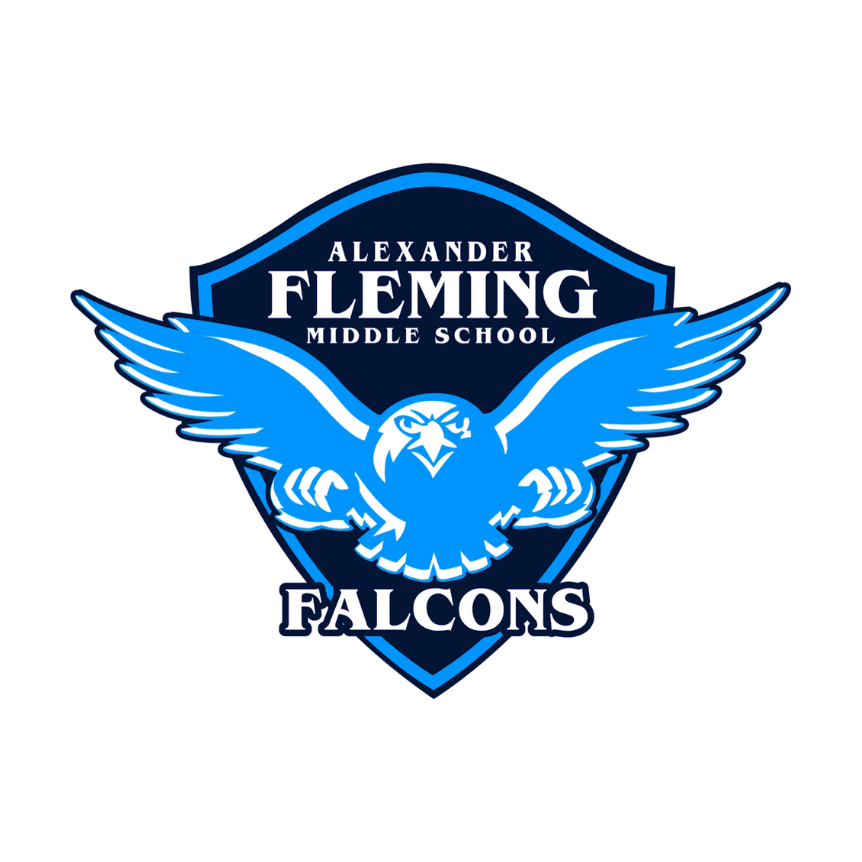 Alexander Fleming Middle School Science_Tech_Math Magnet - Logo - in white circle