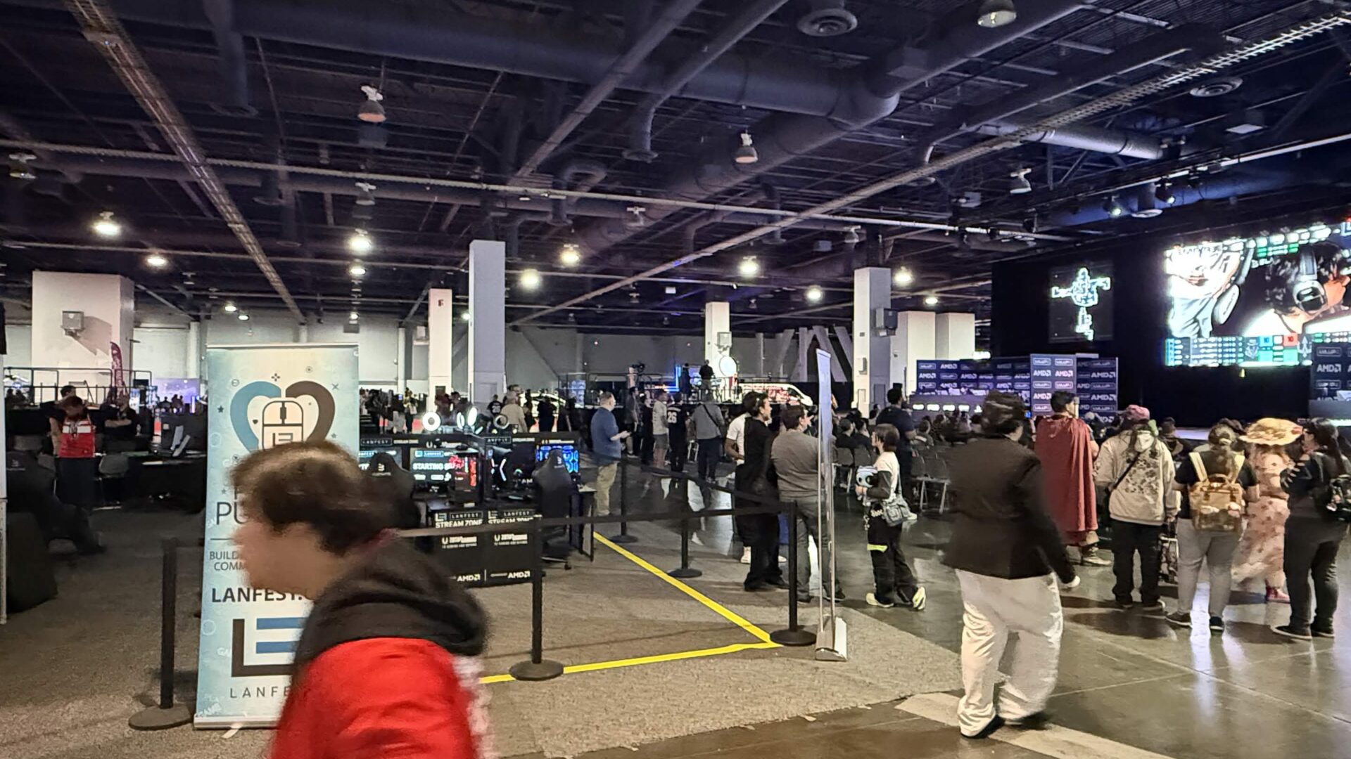 Located near the CS Stage on the top floor.