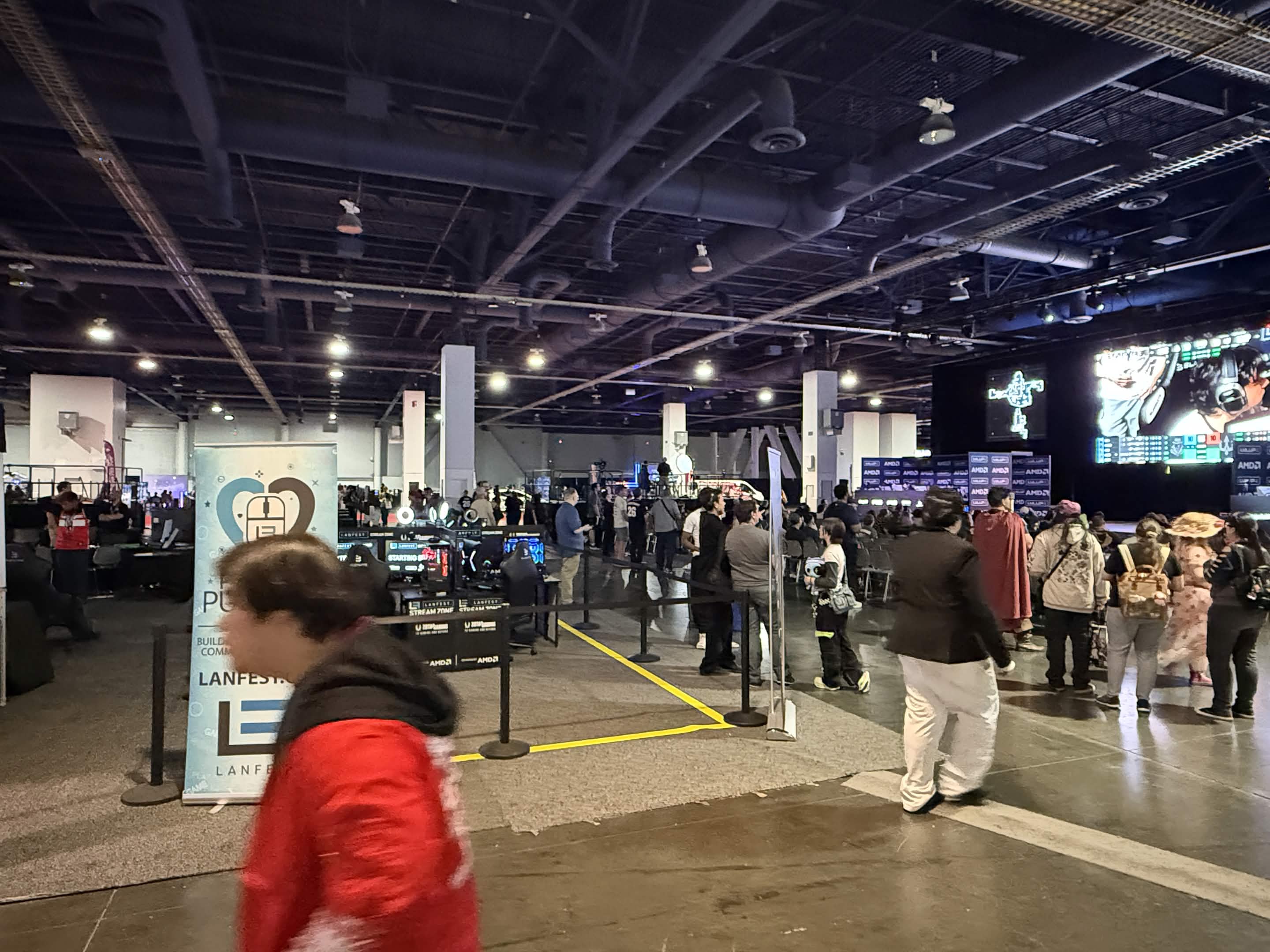Located near the CS Stage on the top floor. 