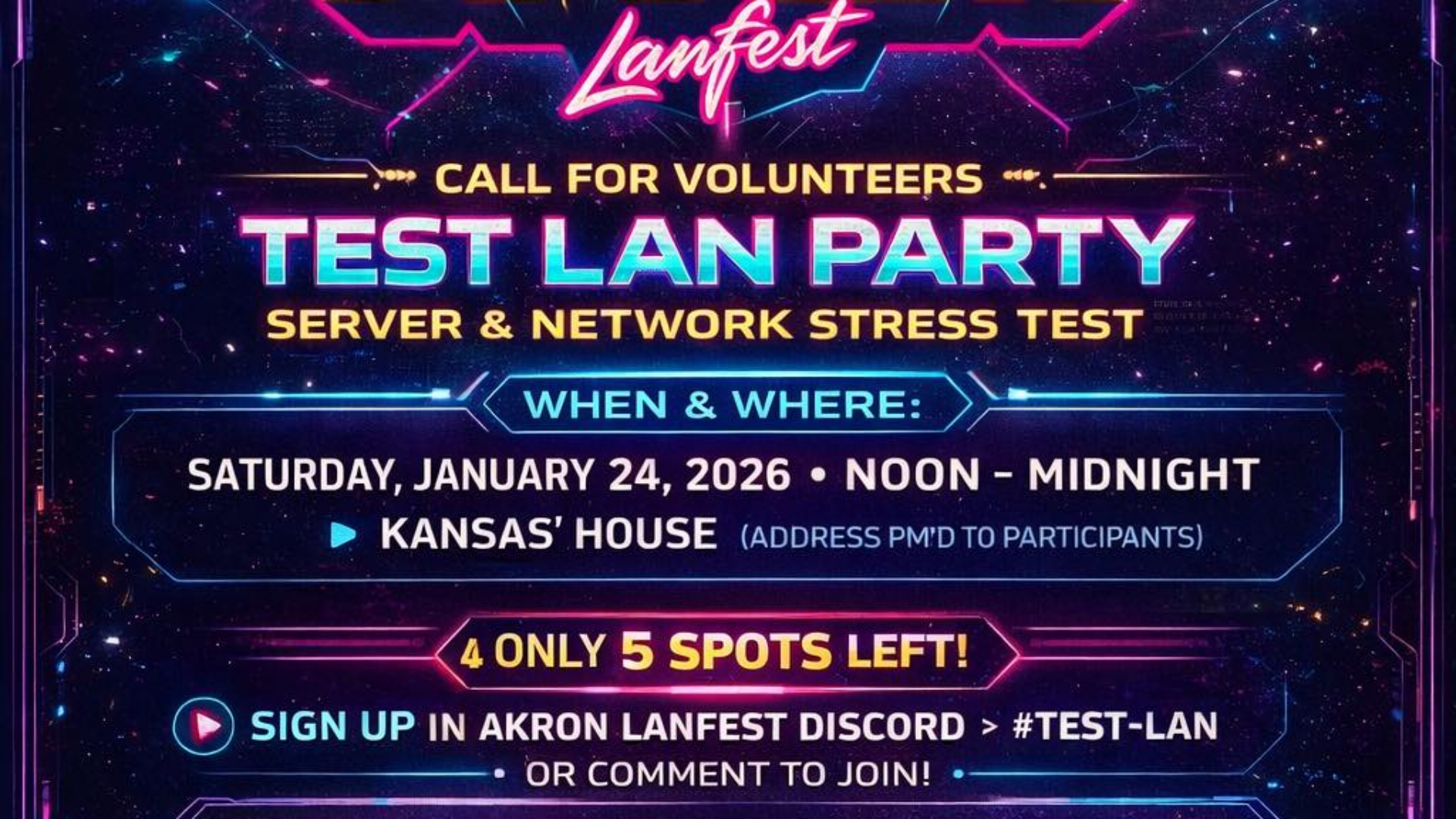 AKRON LANFest Test LAN Invite